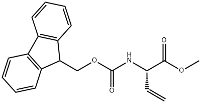 methyl (2S)-2-(9H-fluoren-9-ylmethoxycarbonylamino)but-3-enoate 结构式