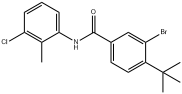 3-bromo-4-(tert-butyl)-N-(3-chloro-2-methylphenyl)benzamide 结构式