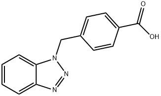 4-(1H-BENZOTRIAZOL-1-YLMETHYL)BENZOICACID 结构式