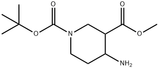1-叔丁基3-甲基4-氨基哌啶-1,3-二羧酸酯 结构式