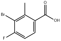 3-溴-4-氟-2-甲基苯甲酸 结构式