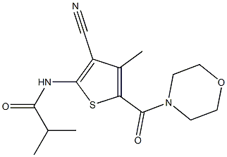 N-[3-cyano-4-methyl-5-(morpholin-4-ylcarbonyl)thien-2-yl]-2-methylpropanamide 结构式