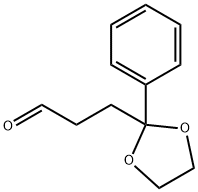 3-(2-苯基-1,3-二氧戊环-2-基)丙醛 结构式