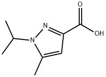 1-异丙基-5-甲基-1H-吡唑-3-羧酸 结构式