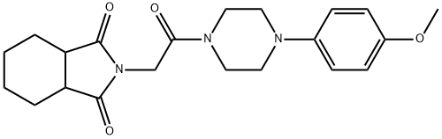2-{2-[4-(4-methoxyphenyl)piperazin-1-yl]-2-oxoethyl}hexahydro-1H-isoindole-1,3(2H)-dione 结构式