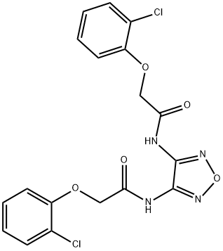2-(2-chlorophenoxy)-N-(4-{[2-(2-chlorophenoxy)acetyl]amino}-1,2,5-oxadiazol-3-yl)acetamide 结构式