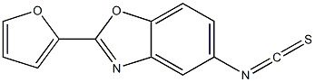 Isothiocyanic acid, 2-(2-furyl)-5-benzoxazolyl ester 结构式