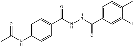 N-(4-{[2-(3-iodo-4-methylbenzoyl)hydrazino]carbonyl}phenyl)acetamide 结构式