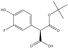 (R)-2-(tert-butoxycarbonyl)-2-(3-fluoro-4-hydroxyphenyl)acetic acid 结构式
