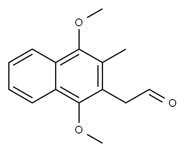 2-(1,4-dimethoxy-3-methylnaphthalen-2-yl)acetaldehyde 结构式