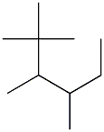 2,2,3,4-Tetramethylhexane. 结构式