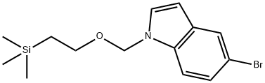 5-BROMO-1-([[2-(TRIMETHYLSILYL)ETHYL]OXY]METHYL)-1H-INDOLE 结构式