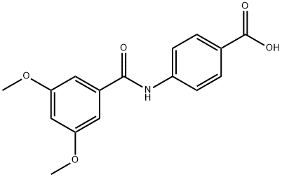 4-[(3,5-dimethoxybenzoyl)amino]benzoic acid 结构式