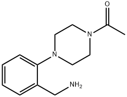 1-{4-[2-(aminomethyl)phenyl]piperazin-1-yl}ethan-1-one 结构式