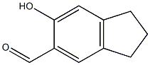 2,3-二氢-6-羟基-1H-茚-5-甲醛 结构式