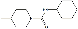 N-cyclohexyl-4-methyl-1-piperidinecarboxamide 结构式