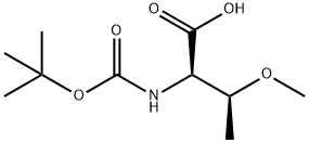 BOC-O-甲基-(2R 3S)-苏氨酸 结构式