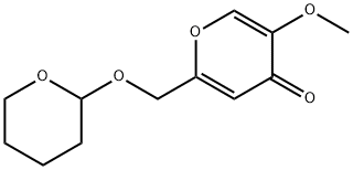 5-甲氧基-2-(((四氢-2H-吡喃-2-基)氧代)甲基)-4H-吡喃-4-酮 结构式