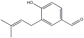 Benzaldehyde,4-hydroxy-3-(3-methyl-2-buten-1-yl)- 结构式