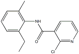 2-chloro-N-(2-ethyl-6-methylphenyl)pyridine-3-carboxamide 结构式