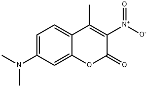 7-DIMETHYLAMINO-4-METHYL-3-NITRO-CHROMEN-2-ONE 结构式