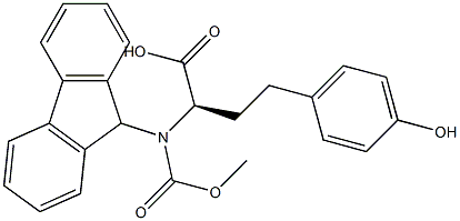(2R)-2-(9H-fluoren-9-ylmethoxycarbonylamino)-4-(4-hydroxyphenyl)butanoic acid 结构式
