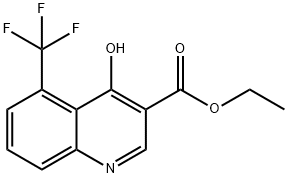 5-三氟甲基-4-羟基喹啉-3-羧酸乙酯 结构式