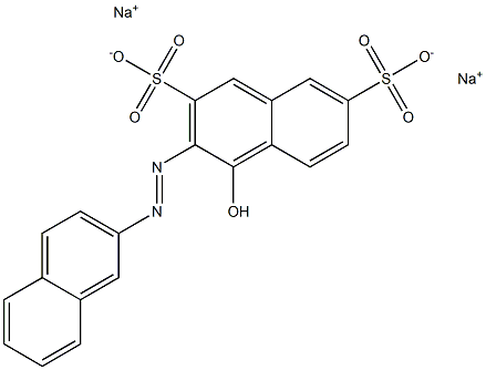 2,7-Naphthalenedisulfonic acid, 4-hydroxy-3-(2-naphthalenylazo)-, disodium salt 结构式