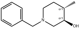 反式-1-苄基-4-甲基-哌啶-3-醇 结构式