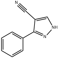 3-苯基吡唑-4-甲腈 结构式