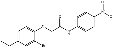 2-(2-bromo-4-ethylphenoxy)-N-(4-nitrophenyl)acetamide 结构式