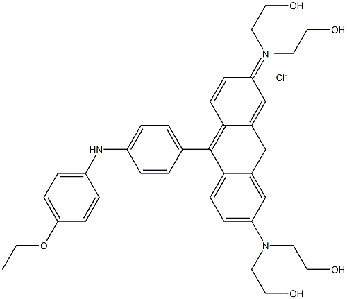 Ethanaminium, N-[4-[[4-[bis(2-hydroxyethyl)amino]-2-methylphenyl][4-[(4-ethoxyphenyl)amino]phenyl]methylene]-3-methyl-2,5-cyclohexadien-1-ylidene]-2-hydroxy-N-(2-hydroxyethyl)-, chloride 结构式