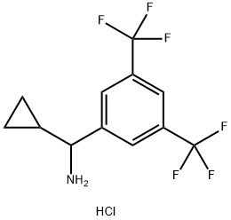 [3,5-BIS(TRIFLUOROMETHYL)PHENYL](CYCLOPROPYL)METHANAMINE HYDROCHLORIDE 结构式