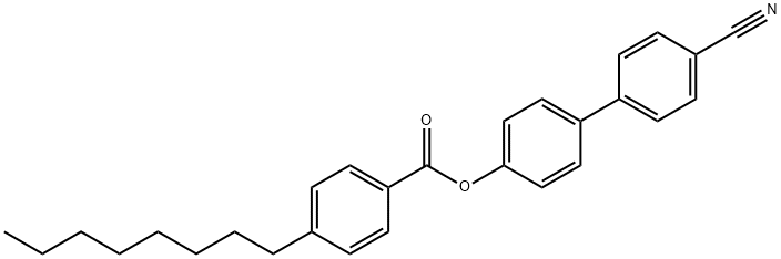 4-Cyano-4'-(4-n-octylphenylcarbonyloxy)-1,1'-biphenyl 结构式