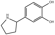 4-(pyrrolidin-2-yl)benzene-1,2-diol 结构式