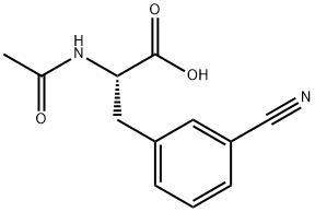 (2S)-2-acetamido-3-(3-cyanophenyl)propanoic acid 结构式