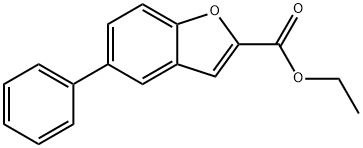 2-Benzofurancarboxylic acid, 5-phenyl-, ethyl ester 结构式