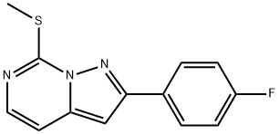 2- (4-fluorophenyl)-7- (methylsulfanyl)- pyrazol [1, 5-c] pyrimidine 结构式