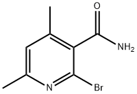 2-BROMO-4,6-DIMETHYLPYRIDINE-3-CARBOXAMIDE 结构式