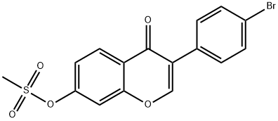 3-(4-溴苯基)-4-氧代-7-[(甲磺酰基)氧基]-4H-色烯 结构式