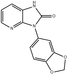 3-(苯并[D] [1,3]间二氧杂环戊烯-5-基)-1,3-二氢-2H-咪唑并[4,5-B]吡啶-2-酮 结构式