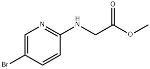 甲基 2-[(5-溴吡啶-2-基)氨基]醋酸盐 结构式