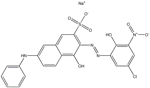 2-Naphthalenesulfonic acid, 3-[(5-chloro-2-hydroxy-3-nitrophenyl)azo]-4-hydroxy-7-(phenylamino)-, monosodium salt 结构式
