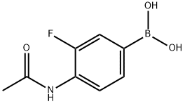 3-氟-4-乙酰氨基苯硼酸 结构式