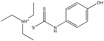 (4-Hydroxyphenyl)dithiocarbamicacid,triethylaminesalt 结构式