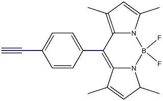 4,4-二氟-8(4'-乙炔基苯)-1,3,5,7-四甲基-4-BORA-3A,4A-DIAZA-S-INDACENE 结构式