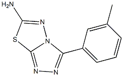 3-(间-甲苯基)-[1,2,4]三唑并[3,4-B][1,3,4]噻二唑-6-胺 结构式