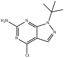 1-tert-butyl-4-chloro-1H-pyrazolo[3,4-d]pyrimidin-6-amine 结构式