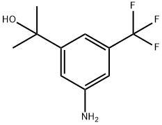 2-(3-氨基-5-(三氟甲基)苯基)丙-2-醇 结构式