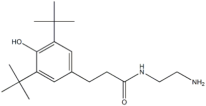 N-(2-氨基乙基)-3,5-双(1,1-二甲基乙基)-4-羟基苯丙酰胺 结构式